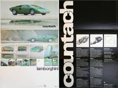 Lamborghini Countach LP400 brochure 1974 